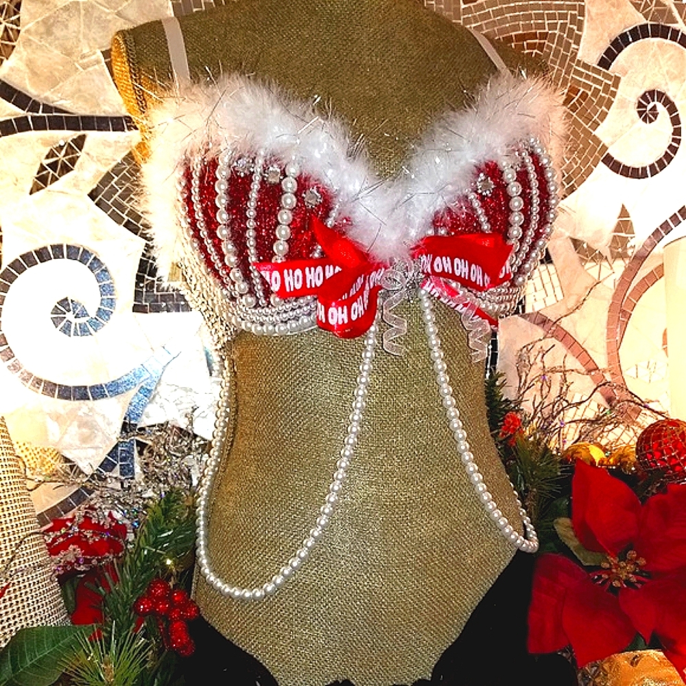 🍭JJ's EYE CANDY SANTA BABY RAVE/FESTIVAL BRA